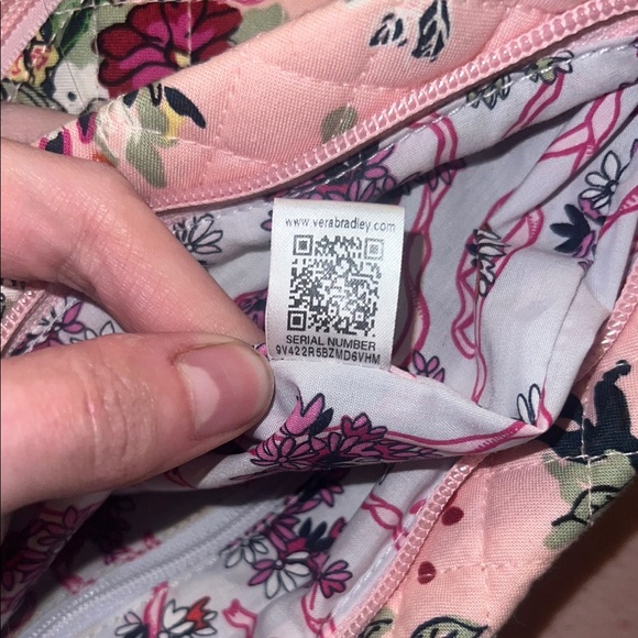 NWOT Vera Bradley Triple Zip Hipster Crossbody Bag Hope Blooms Pink - Picture 7 of 7
